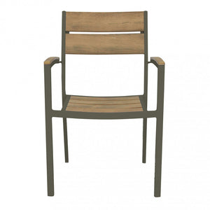 Poltrona Cayman 56x58x85 h cm in Alluminio Taupe