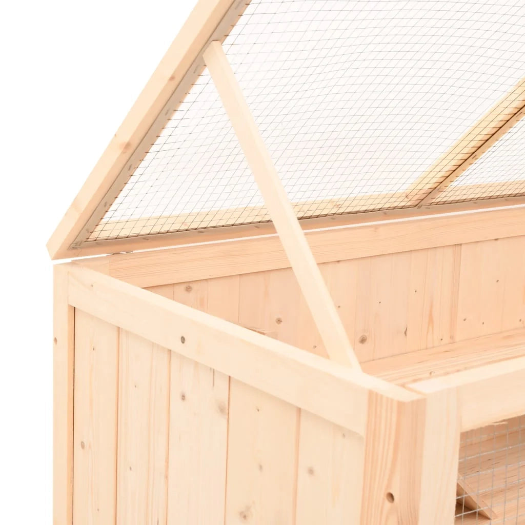 Gabbia per criceti 89,5 x 45 x 45 cm in legno massello di abete marrone 02_0041683