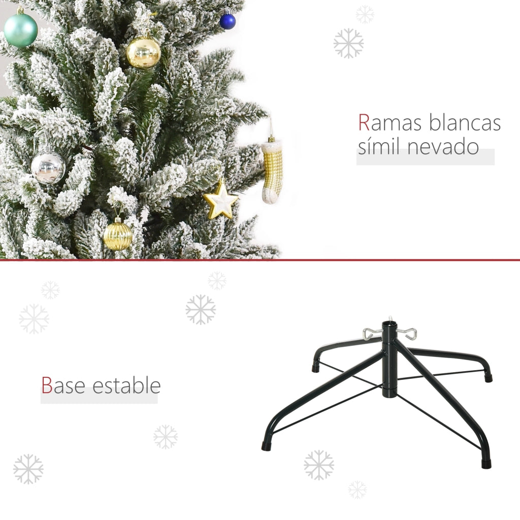 Albero di Natale Artificiale ¨C zephmum ¨C Verde e Bianco ?60x180 cm