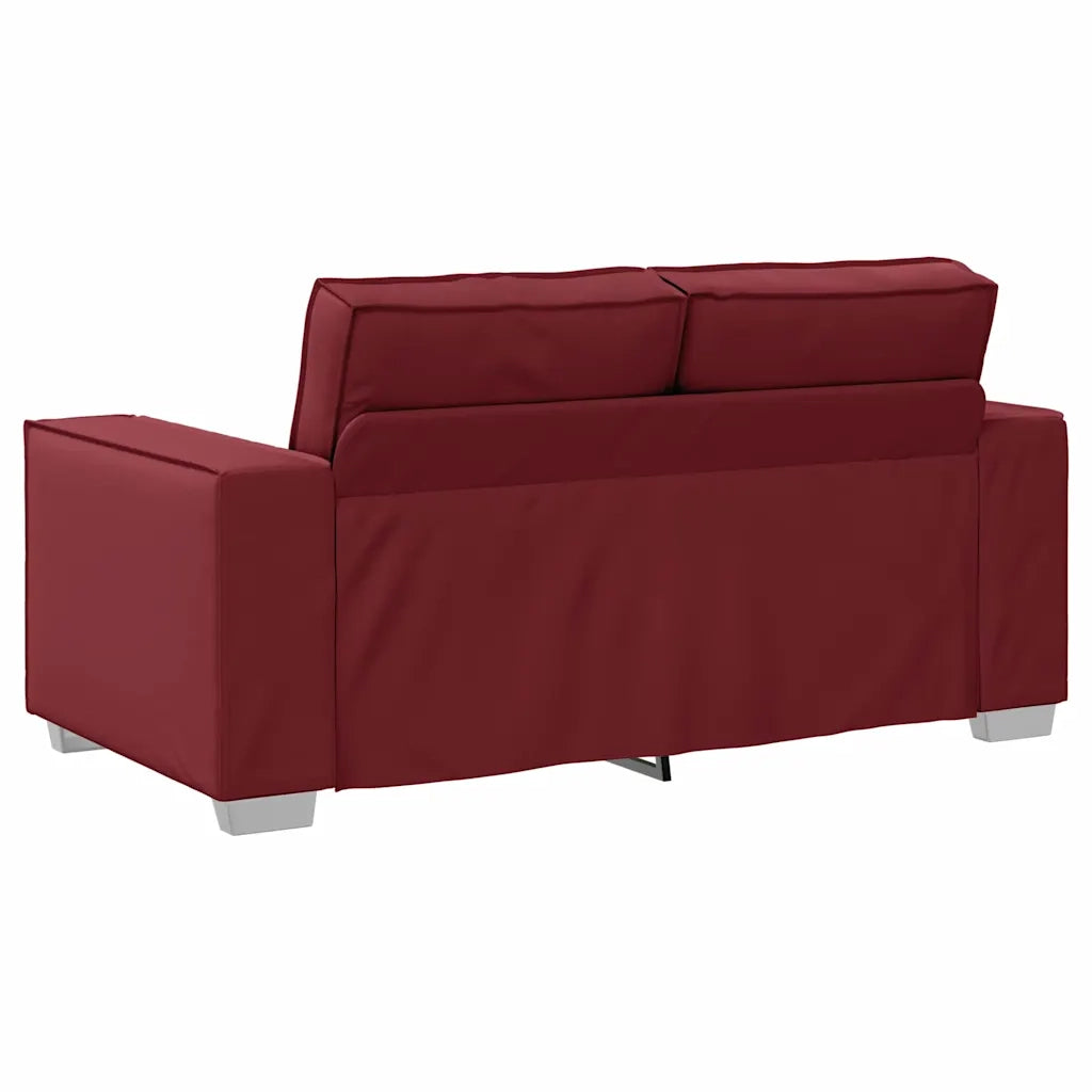 Divano a due posti Rosso Vino 160 cm Pelle Sintetica 4105048