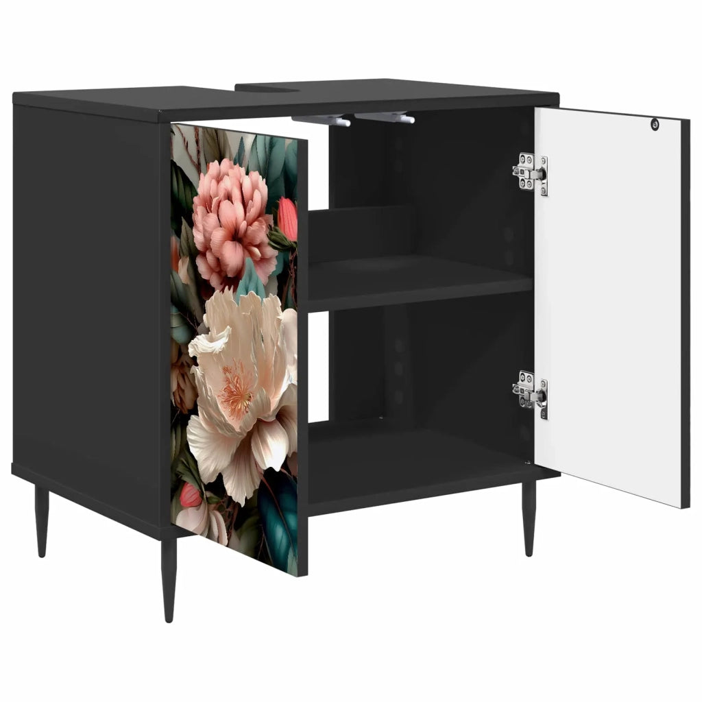Mobile da Bagno BORNE Rovere Nero 60 x 40 x 61 cm 8007416
