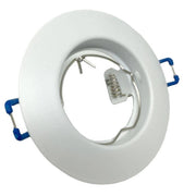 Trade Shop - Portafaretto Ad Incasso Fisso Supporto Tondo Per Faretti Lampada In Alluminio P32 - Bianco