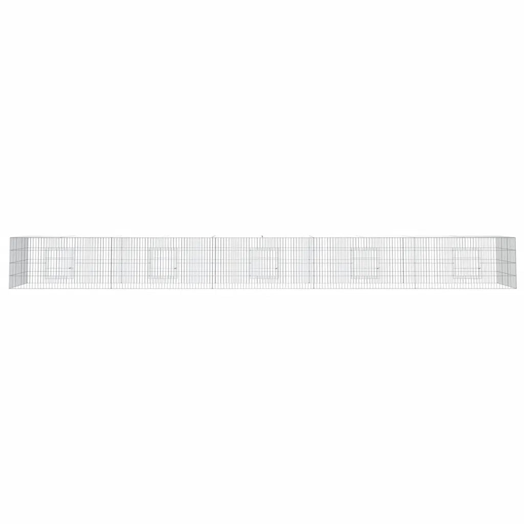 Conigliera con 5 Pannelli 541x109x54 cm Ferro Zincato 171566