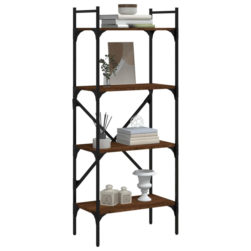 Libreria Rovere Marrone 4 Ripiani 56x31,5x138,5 cm Multistratocod mxl 74491