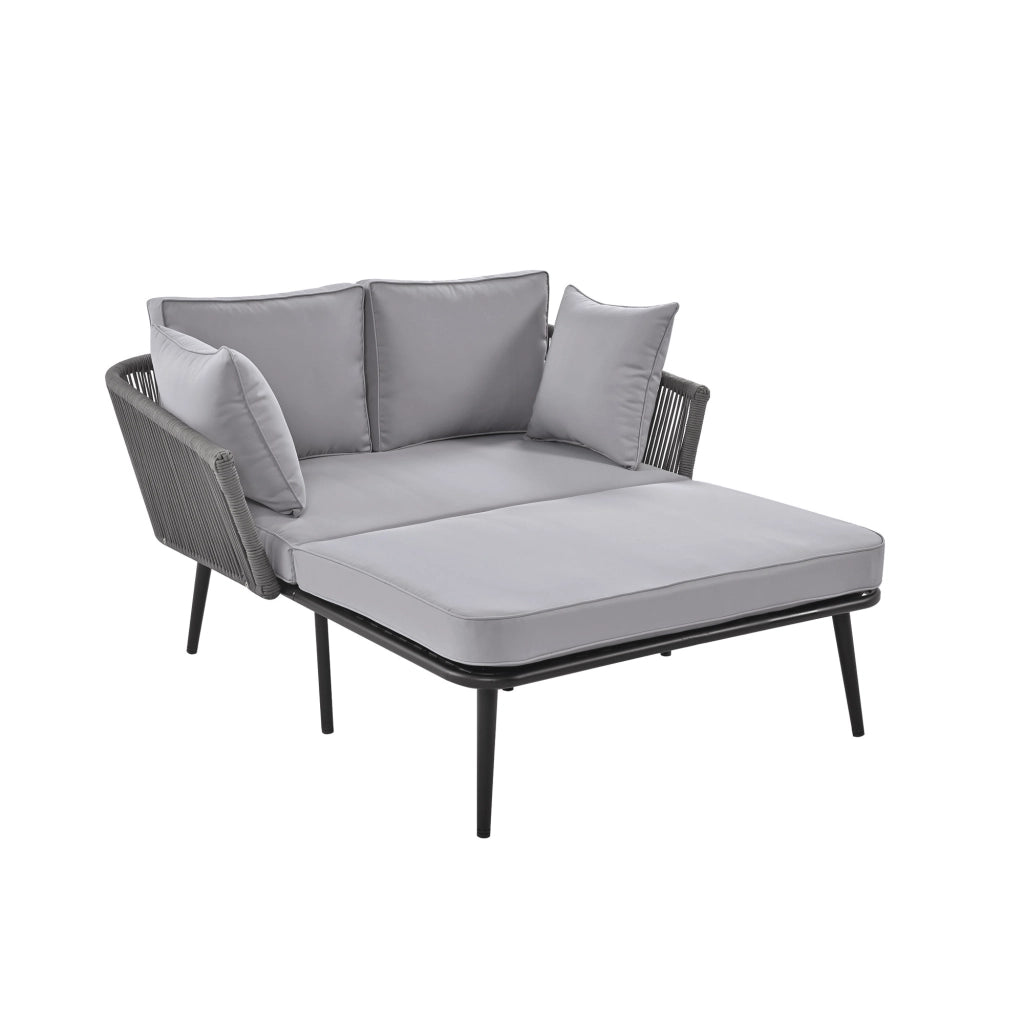 Divano da Giardino con Cuscini ¨C MINIMAL ¨C Grigio, Set Salotto Esterno