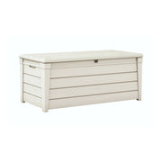Cassapanca outdoor Wawa, Baule da giardino, Contenitore da esterno, Panchina contenitore da esterno, 145x70 h60 cm, Bianco