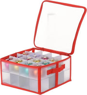 Cassetto di archiviazione per decorazioni natalizie - cassettiera - 32 componenti - 30x30x15 cm