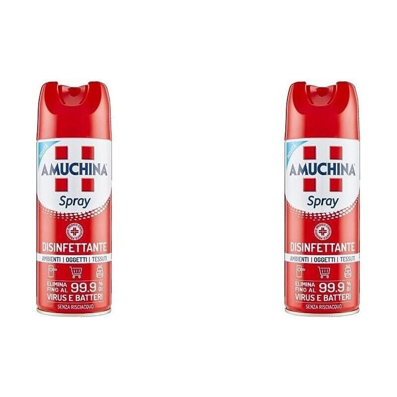 AMUCHINA SPRAY DISINFETTANTE VIRUCIDA PER AMBIENTI 400 ML X2