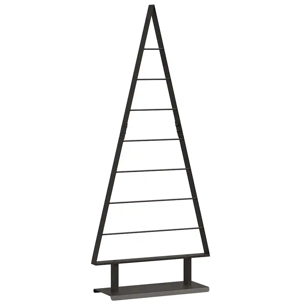 Albero di Natale in metallo con supporto Nero 125,5 cm Acciaio