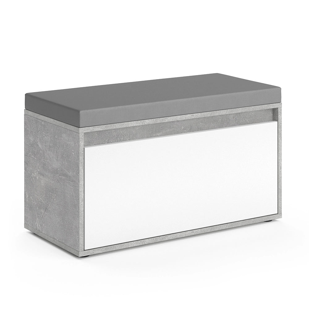 Vicco Panca scarpiera da ingresso Calcestruzzo 80 x 45 cm
