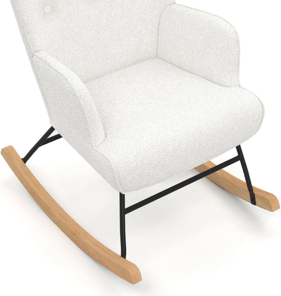 Poltrona scandinava IVAR in tessuto a coste beige