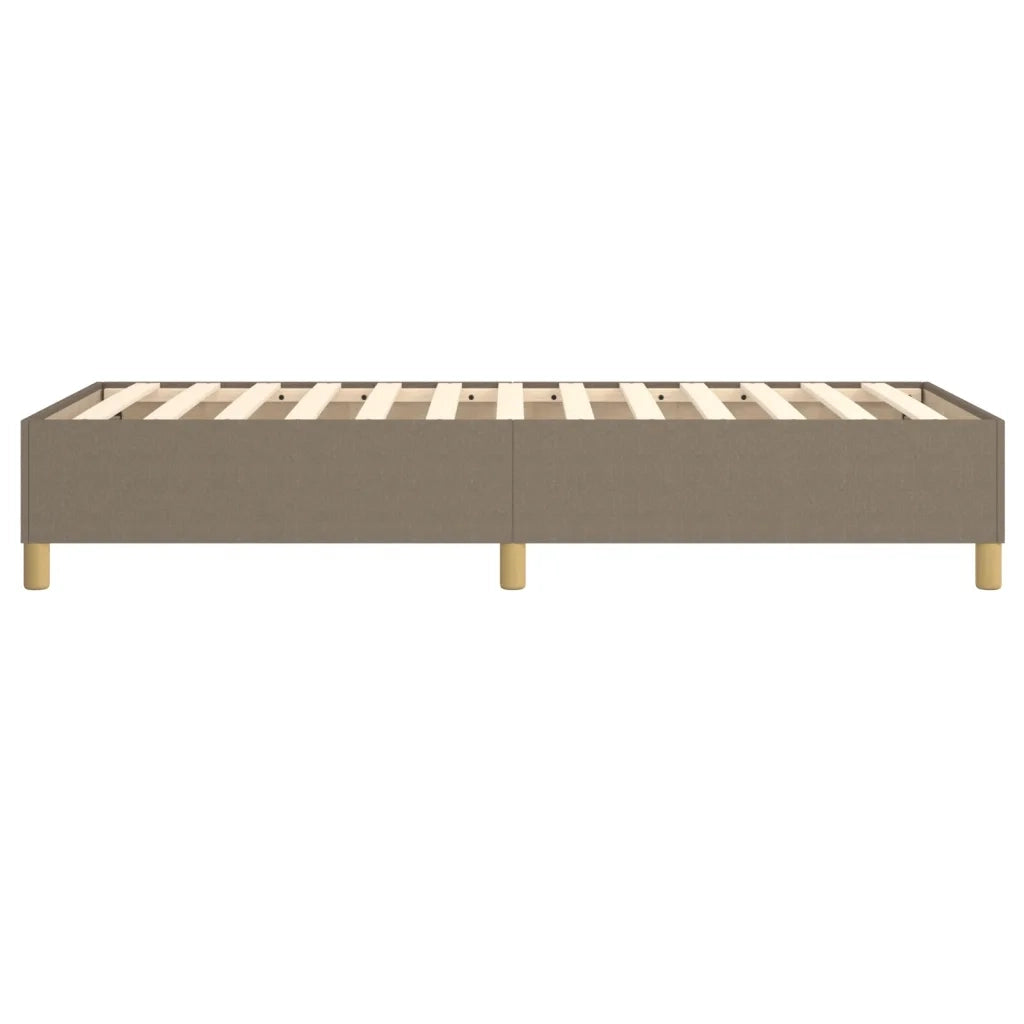 Struttura Letto a Rete a Molle-Giroletto Tortora 90x200 cm Tessuto 158392