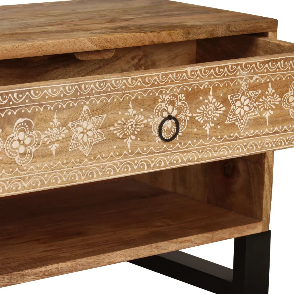 Mobile Porta TV in Legno Massello di Mango 120x30x40 cm 244940