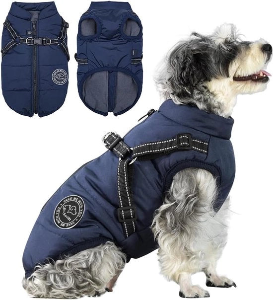 Vestone per cani da sci senza maniche con cinturino e banda pettorale in cotone 

Modello: XS