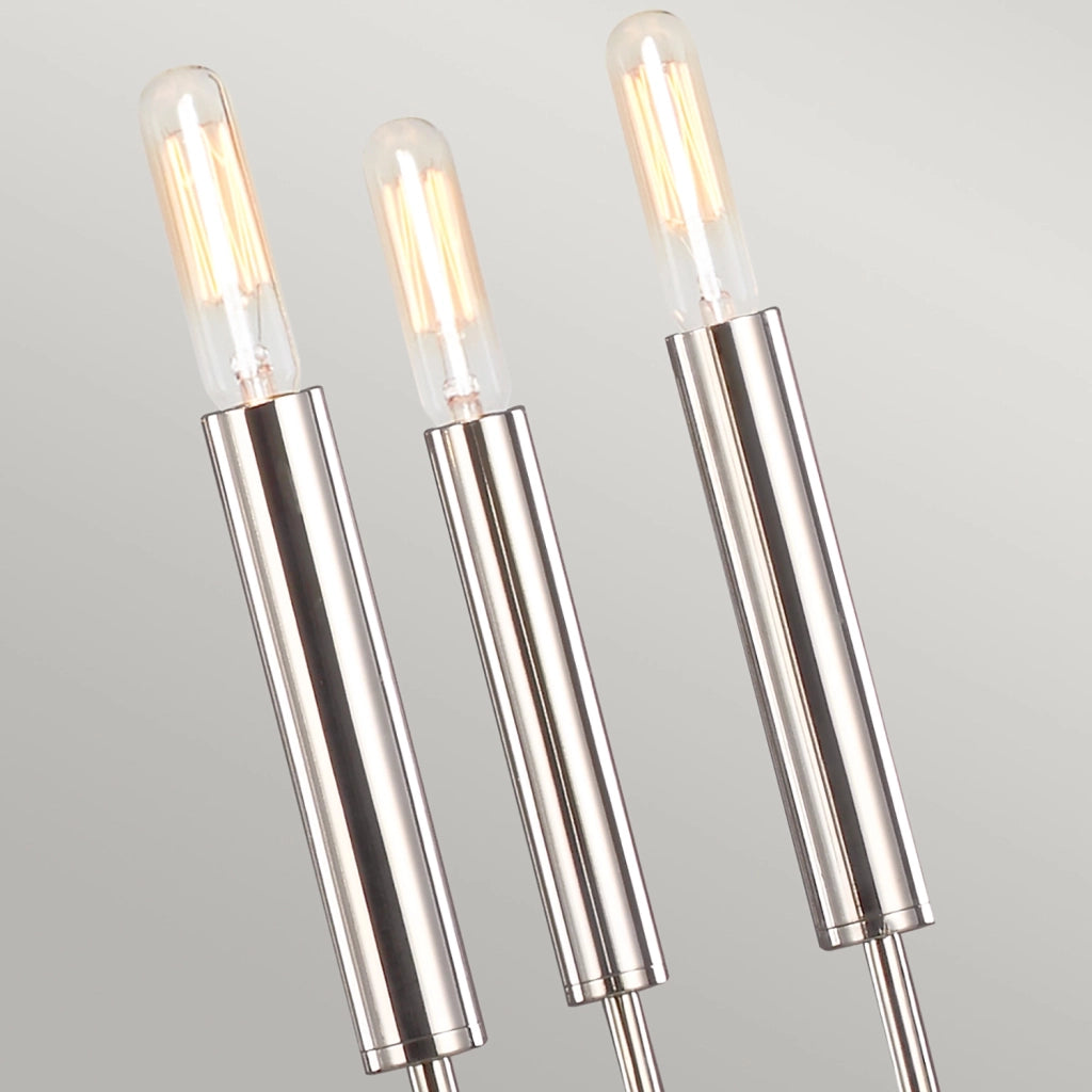 Lampadario Classico Brianna Acciaio Nichel Lucido 9 Luci E14