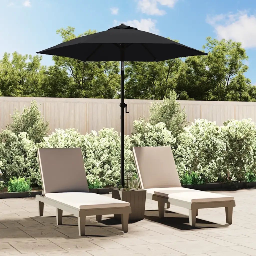 Ombrellone-Ombrello da giardino Nero 200x224 cm in Alluminio