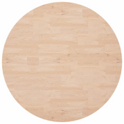Piano Tavolo | Superficie Tavolo | Piano Scrivania Rotondo ?90x2,5 cm Massello di Rovere Non Trattato