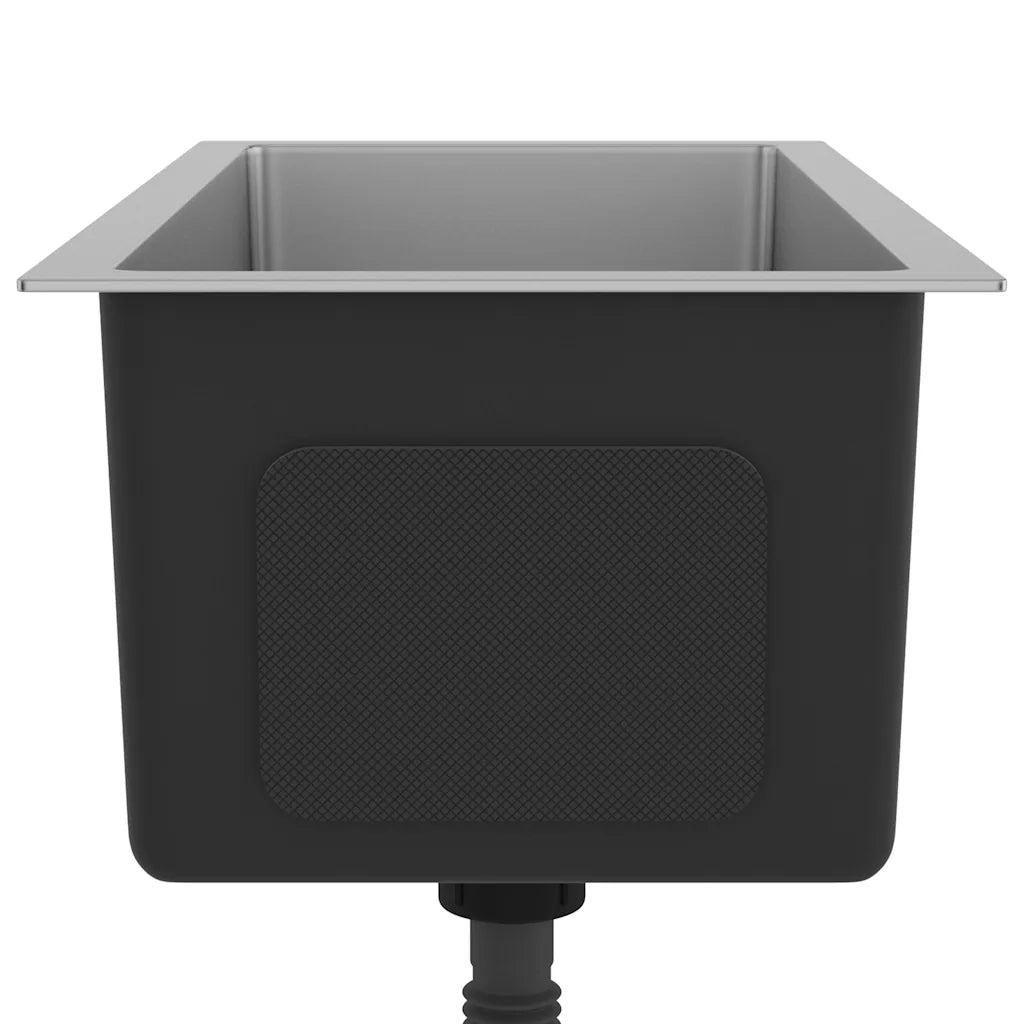 Lavello da Cucina Lavorato a Mano-Lavandino-Lavabo in Acciaio Inox 664550