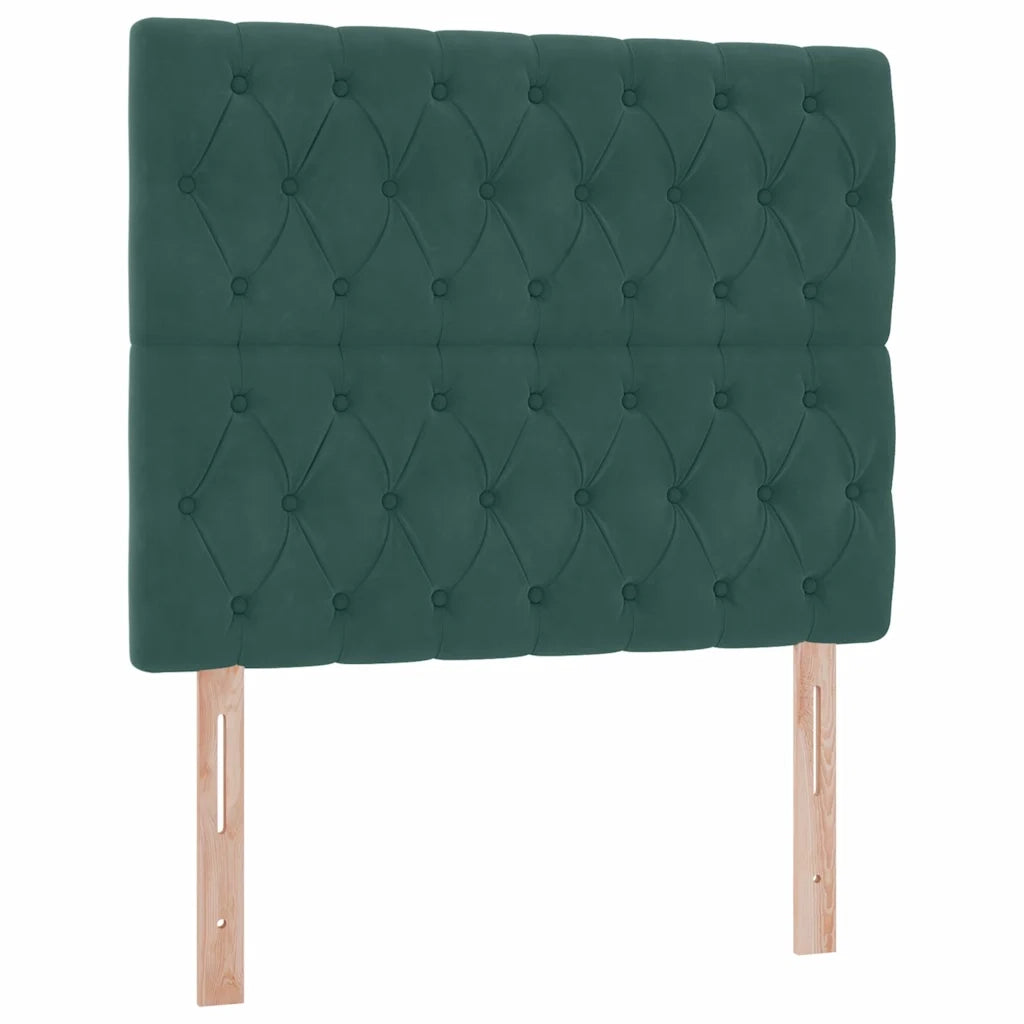 Letto con contenitore LED e materasso Verde Scuro 120 x 200 cm