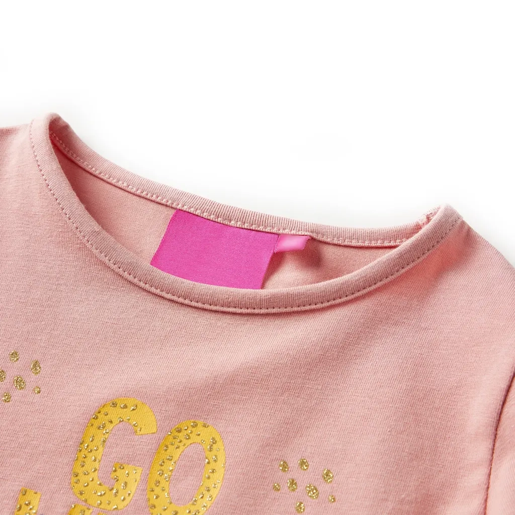 Maglietta per Bambini a Maniche Lunghe Rosa Chiaro 128 13552