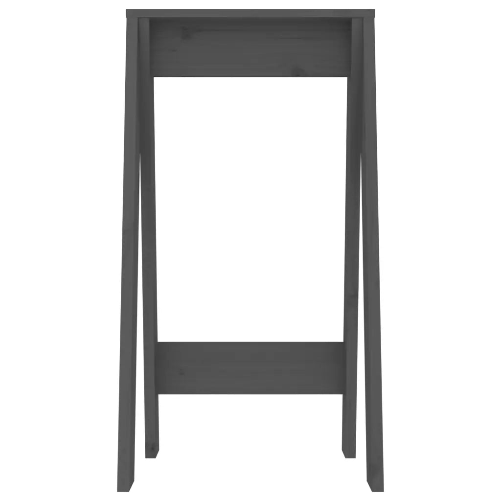 Sgabelli 2 pz grigio 40x40x75 cm in Legno Massello di Pino 823671