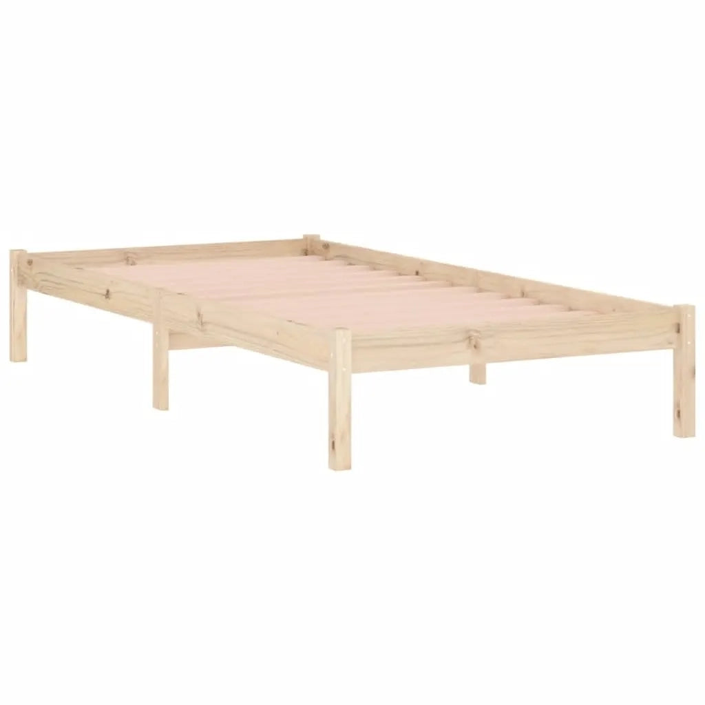 Giroletto senza Materasso-Struttura Letto 100x190 cm in Legno di Pino Doppio