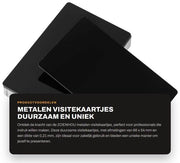 Visitecarte in Metallo 150 Unità - Carte in Alluminio - Marcatura Laser - Scatola in Plastica Nero - 86 x 54 x 0,21 mm - Sostenibile e Impronte d'Acqua - Businesscards