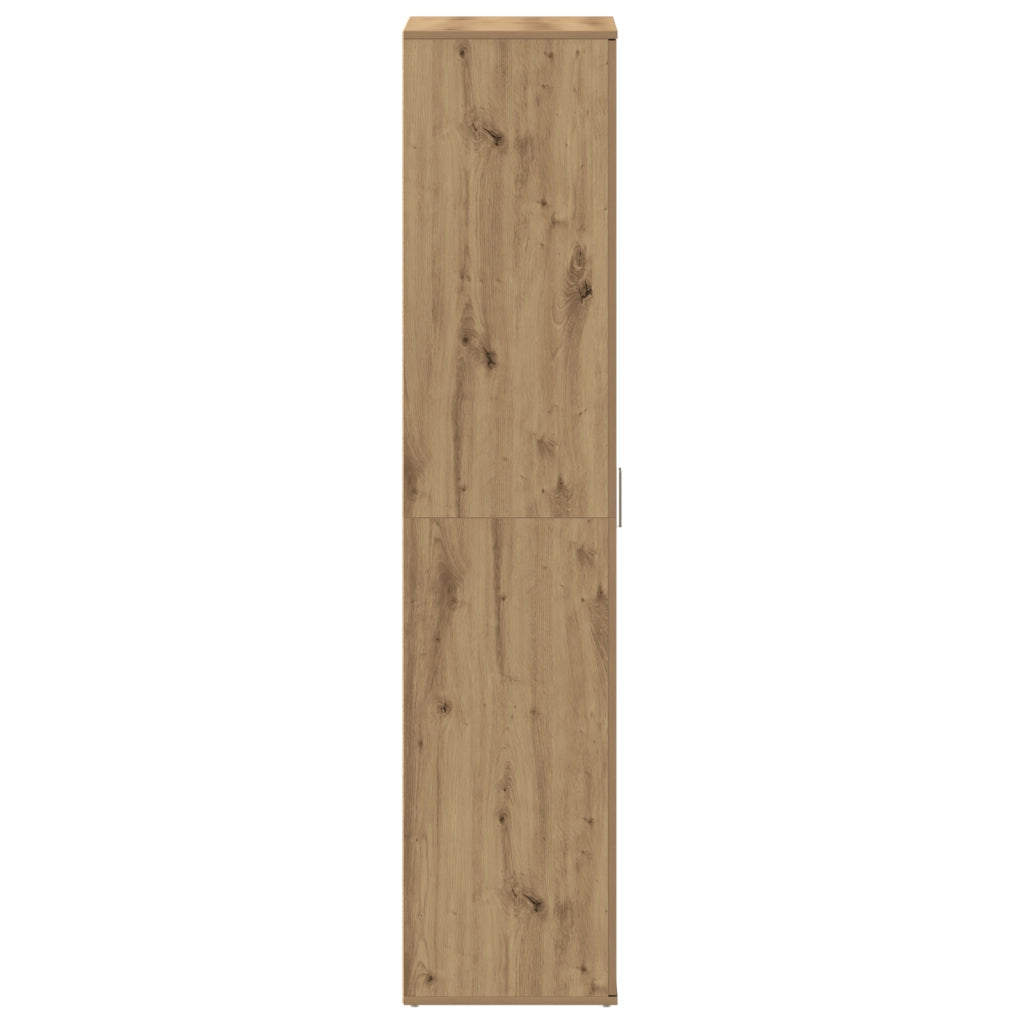 Armadio per Scarpe Rovere Artigianale 80x39x180 cm Legno Ingenerizzato