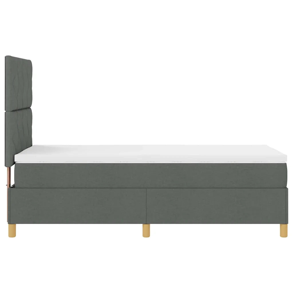 Letto a Sorgente LED Grigio scuro 100 x 200 cm Tessuto 3343153