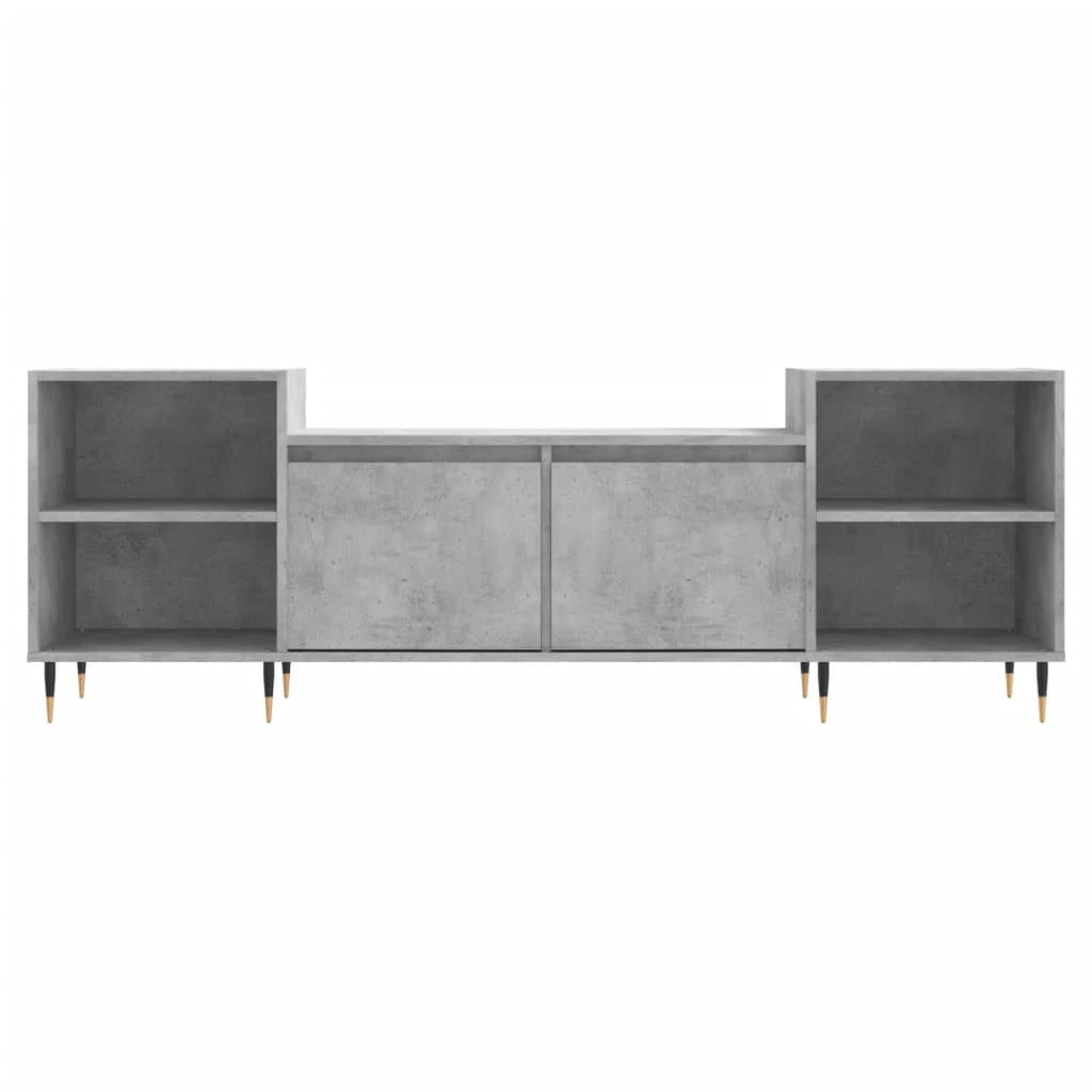 Mobile TV multimediale scaffale TV credenza mobile TV sala da pranzo soggiorno camera da letto 160 x 35 x 55 cm legno ingegnerizzato grigio 02_0026062