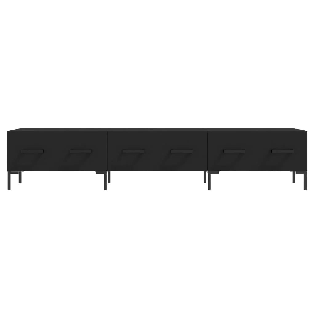 Mobile TV multimediale mensola TV credenza TV sala da pranzo soggiorno camera da letto 150 x 36 x 30 cm legno ingegnerizzato nero 02_0026033