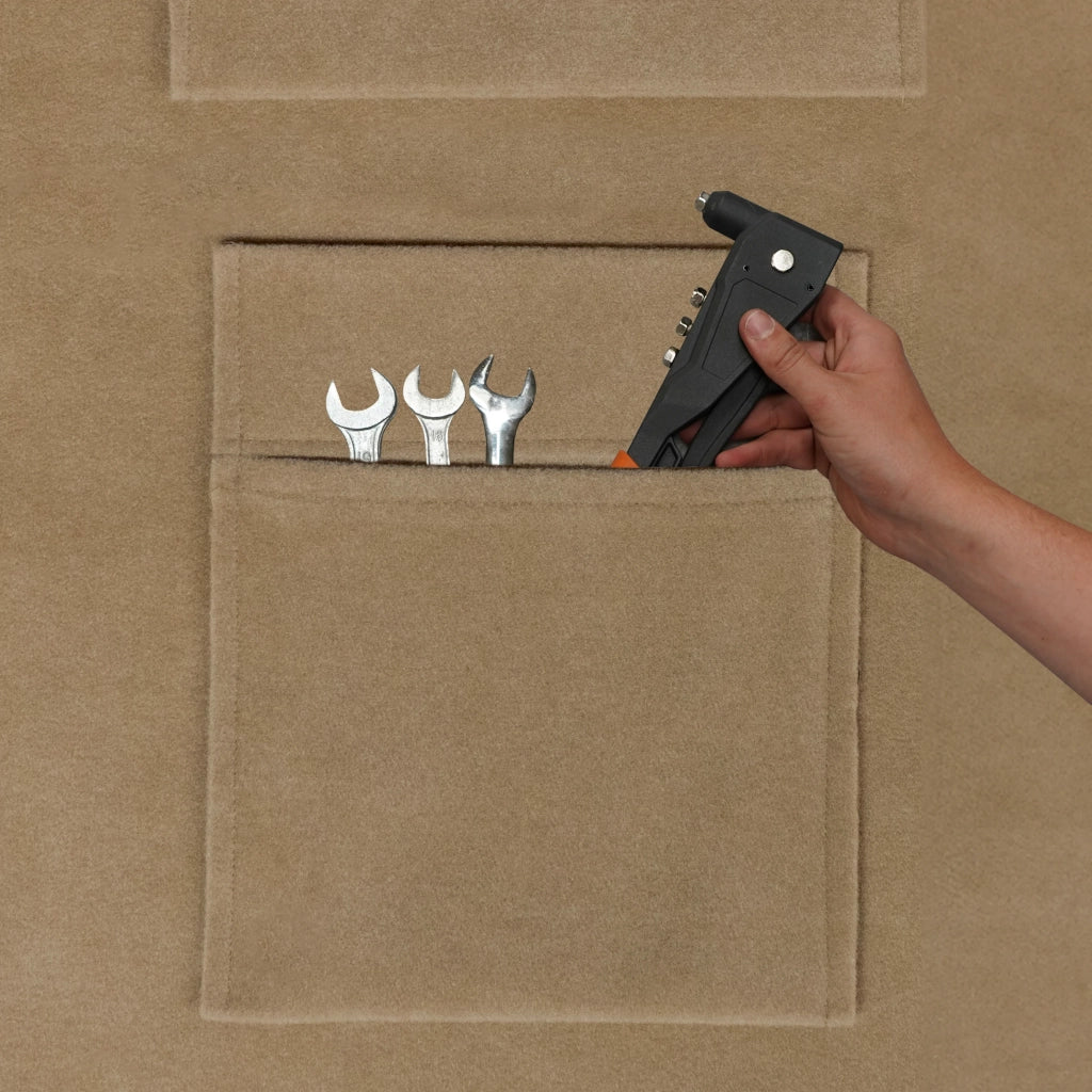Tasche portaoggetti in tessuto Beige per auto, furgoni, Porta Attrezzi e Documenti