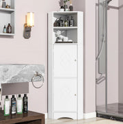 Mobile bagno angolare moderno in pannello truciolare bianco; 120 x 55 x 13 cm
