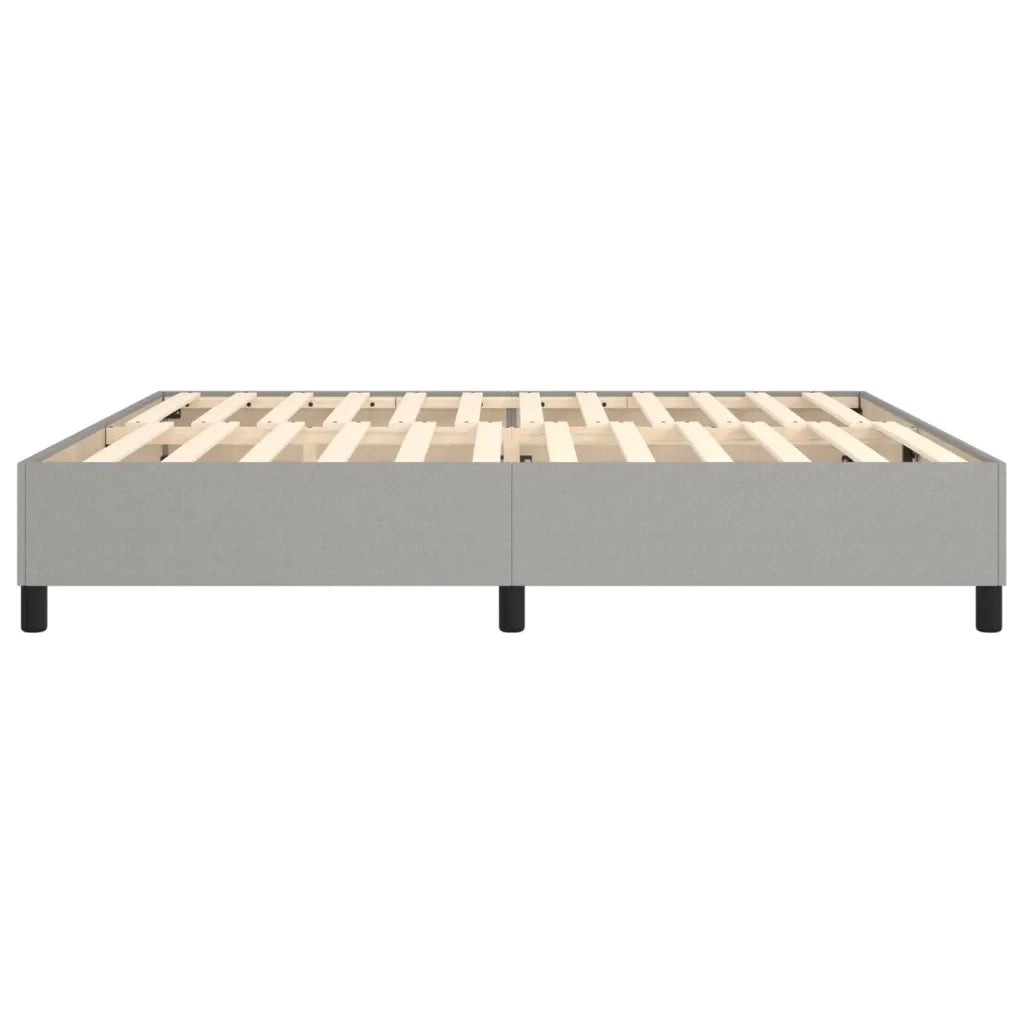 Struttura Letto a Rete a Molle Grigio Chiaro 200x200 cm Tessuto 3120886