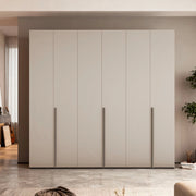 Armadio 6 ante battenti cashmere Modular con ripiani e aste appendiabiti H 245 cm
