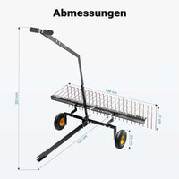 Strigliatore a molle trainato per prato 60" Larghezza di lavoro 148 cm Arieggiatore per trattorini Quad