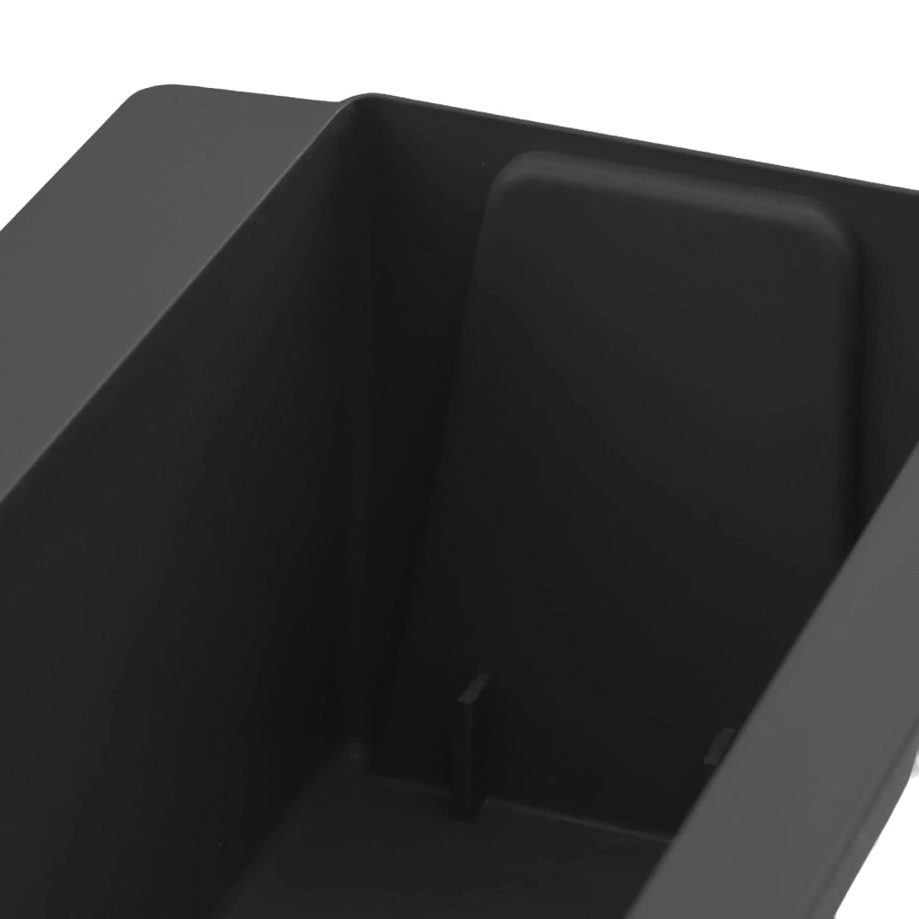 Fioriere | Cassetta per fiori | Vaso per Euro pallet 24 pz Nero 36 x 13,5 x 9,5 cm