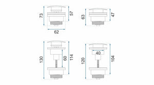 Tappo Rea Brush Nickle Inox