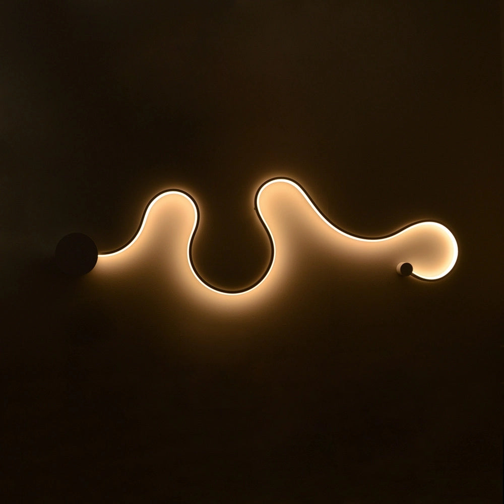 Trade Shop - Applique Da Muro Led 28w Design A Serpente Bianco Tonalità Luce 3in1 2240lm E69-b3c -