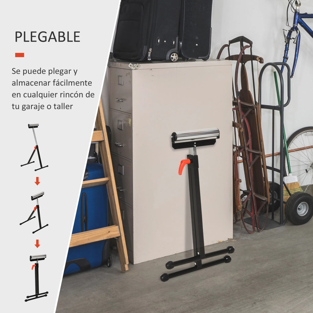 Cavalletto Regolabile Pieghevole con Ruote ¨C Xylo ¨C 68-110 cm, Carico Max 90 kg