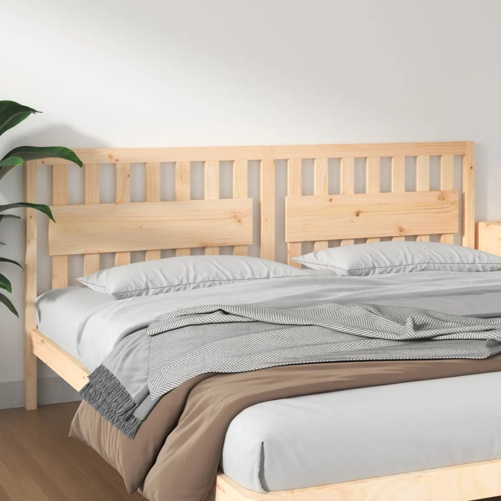 Testiera per Letto-Testata-Testiera Decorativa 205,5x4x100 cm in Legno Massello di Pino 102459
