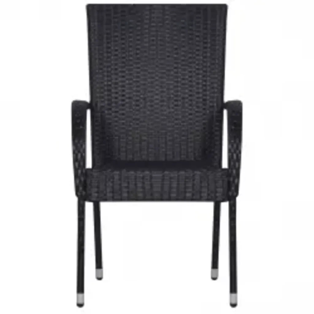 Set Mobili da Pranzo per Giardino 5 pz Nero cod mxl 39826
