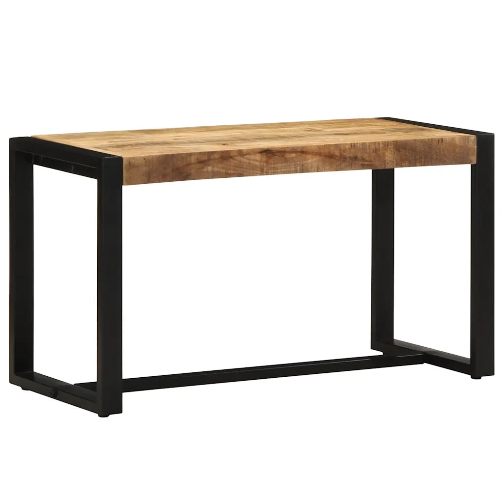 Panca-Sgabello 80x35x45 cm in Legno Massello di Mango Grezzo