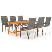 Set da Pranzo da Giardino 7 pz Grigio cod mxl 43671