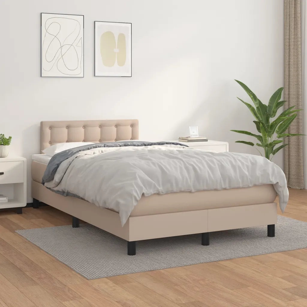 Giroletto a Molle con Materasso Cappuccino 120x190cm Similpellecod mxl 116016
