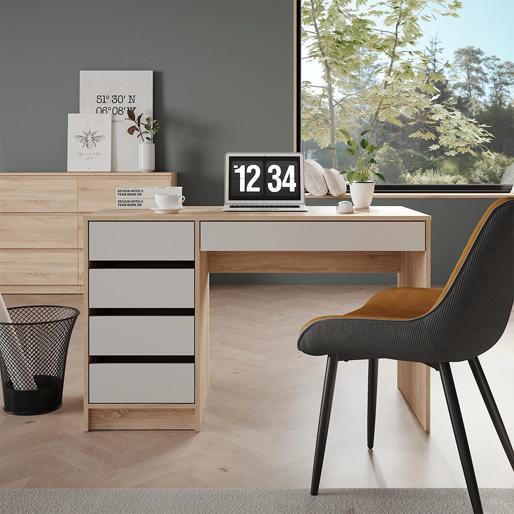 Vicco Scrivania Sonoma/Bianco 55 x 120 cm con cassetti