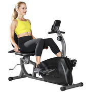 Cyclette Orizzontale Magnetica ¨C Xylo ¨C 8 Livelli Resistenza, Monitor LCD, Nero