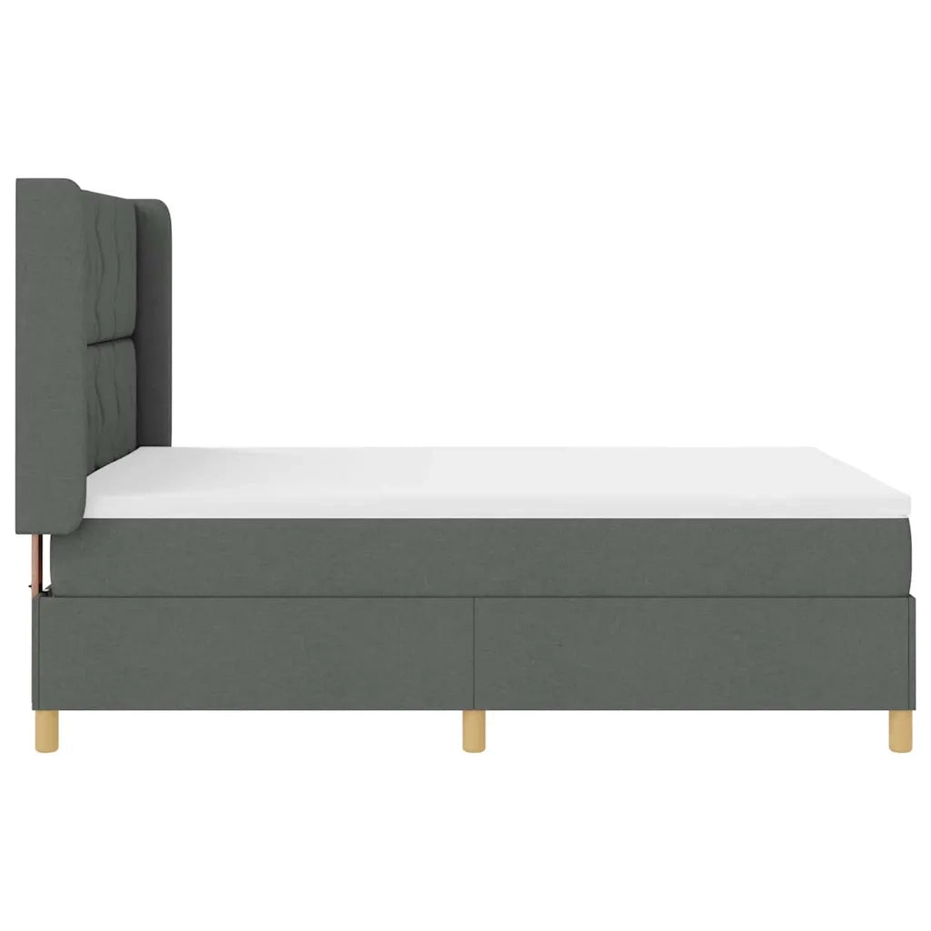 Letto a molle con materasso Grigio 140 x 200 cm Tessuto 3343757