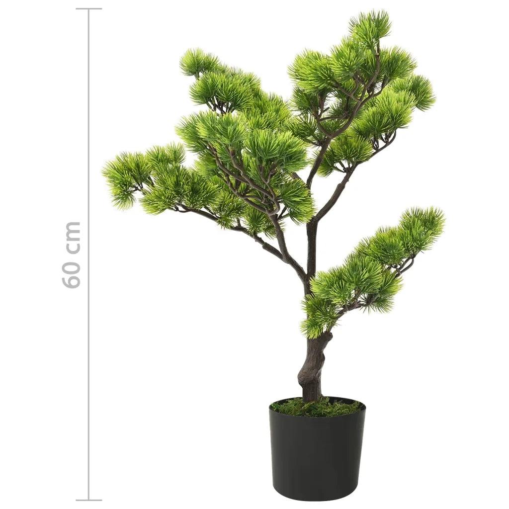 Bonsai di Pino Artificiale con Vaso-Piante Decorative 60 cm Verde 866129