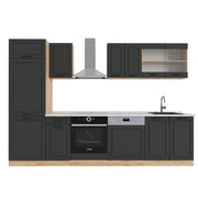 Vicco Cucina componibile Antracite casa di campagna/rovere dorato 300 cm , PL Marmo